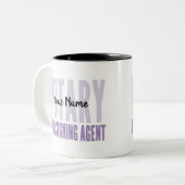 Notar-Signatur-Agent Lila Schriftart kundenspezifi Zweifarbige Tasse (Vorderseite Links)