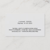 Notar Signatur Agent Moderne Rose Gold Floral Foto Visitenkarte (Rückseite)