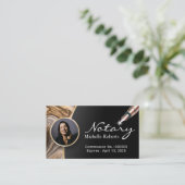 Notar Signatur Agent Modernes Foto Beruflich Visitenkarte (Stehend Vorderseite)