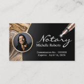 Notar Signatur Agent Modernes Foto Beruflich Visitenkarte (Vorderseite)
