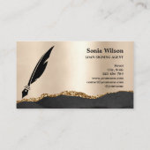 Notar-Signatur-Agent Modernes Insert-Foto Visitenkarte (Rückseite)