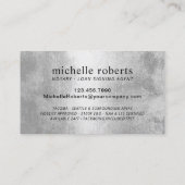 Notar Signatur Agent Modernes Schwarz & Silber Fot Visitenkarte (Rückseite)