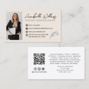 Notar Signatur Agent QR Code Foto Visitenkarte