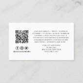 Notar Signatur Agent QR Code Foto Visitenkarte (Rückseite)