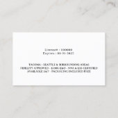 Notar Signatur Agent Vintag Quill Pen Schlicht Visitenkarte (Rückseite)