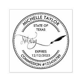 Notar Signature Agent Beruflich Moderne Röhre Gummistempel