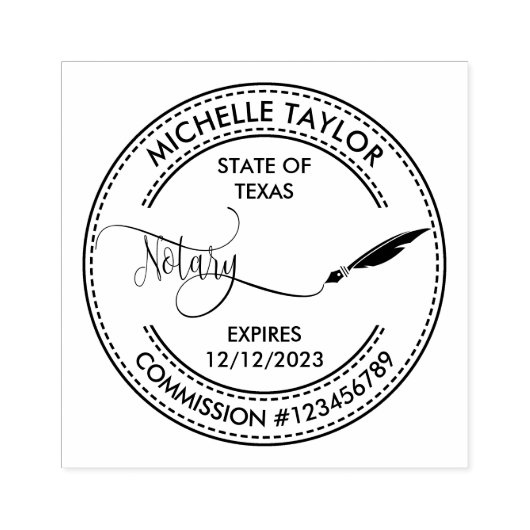 Notar Signature Agent Beruflich Moderne Röhre Gummistempel (Prägung)