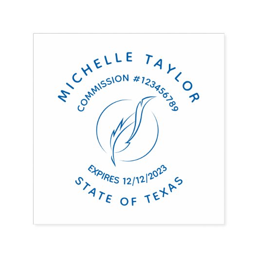 Notar Signature Agent Beruflich Moderne Röhre Permastempel (Design)