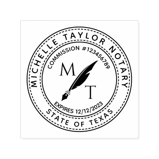 Notar Signature Agent Beruflich Moderne Röhre Permastempel (Design)