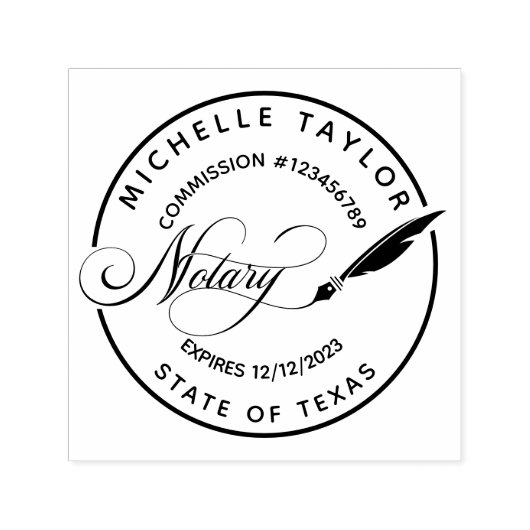 Notar Signature Agent Beruflich Moderne Röhre Permastempel (Design)