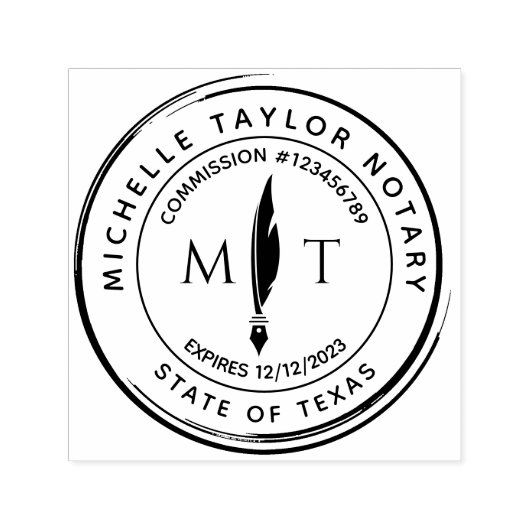 Notar Signature Agent Beruflich Moderne Röhre Permastempel (Design)