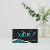 Notar Signature Agent Moderner Aquamariner Agate B Visitenkarte (Stehend Vorderseite)