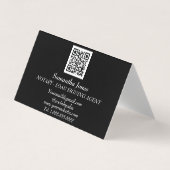 Notar Signature Agent QR Code Scannable Black Visitenkarten (Vorderseite)