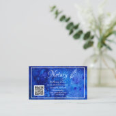 Notar Signature Agent QR Code Wasserfarbe Visitenkarte (Stehend Vorderseite)