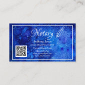 Notar Signature Agent QR Code Wasserfarbe Visitenkarte (Vorderseite)