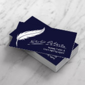 Notar Signature Agent Quill Signature Navy Visitenkarte