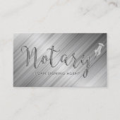 Notar Signature Agent Typografie Imitate Metallic Visitenkarte (Vorderseite)