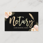 Notar Signature Agent Vintag Floral Visitenkarte (Vorderseite)