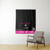 Notar-Signieragenten-Foto-QR-Code-Tischbanner Wandteppich (Beispiel)
