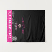 Notar-Signieragenten-Foto-QR-Code-Tischbanner Wandteppich (Vorderseite (Horizontal))