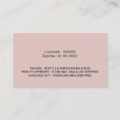 Notar Signierung Agent Schlicht Schwarz & Rosa Fot Visitenkarte (Rückseite)