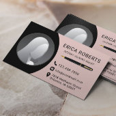 Notar Signierung Agent Schlicht Schwarz & Rosa Fot Visitenkarte