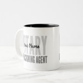 Notar Signing Agent Black Schriftart individuell a Zweifarbige Tasse (Vorderseite Links)