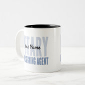 Notar Signing Agent Blue Schriftart individuell an Zweifarbige Tasse (Vorderseite Links)