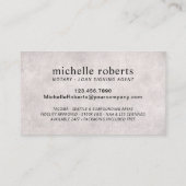 Notar Signing Agent Custom Foto Visitenkarte (Rückseite)