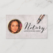 Notar Signing Agent Custom Foto Visitenkarte (Vorderseite)