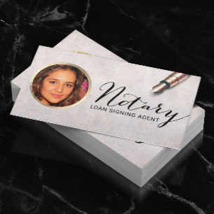 Notar Signing Agent Custom Foto Visitenkarte