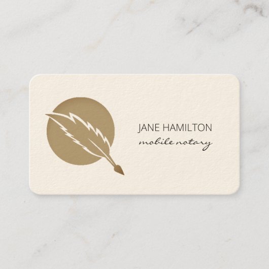 Notar Signing Agent Elegant Visitenkarte (Vorderseite)