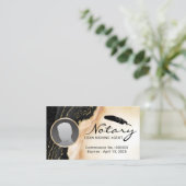 Notar Signing Agent Marble Agate Foto Visitenkarte (Stehend Vorderseite)