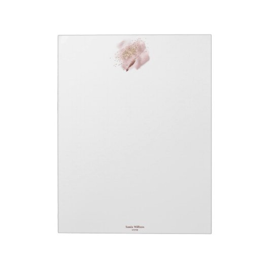 Notar Signing Agent Moderne Rose Gold Agate Notizblock (Rotiert)