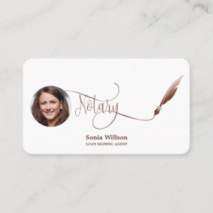 Notar Signing Agent Moderne Rose Gold Agate Visitenkarte