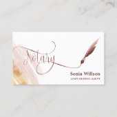 Notar Signing Agent Moderne Rose Gold Agate Visitenkarte (Vorderseite)