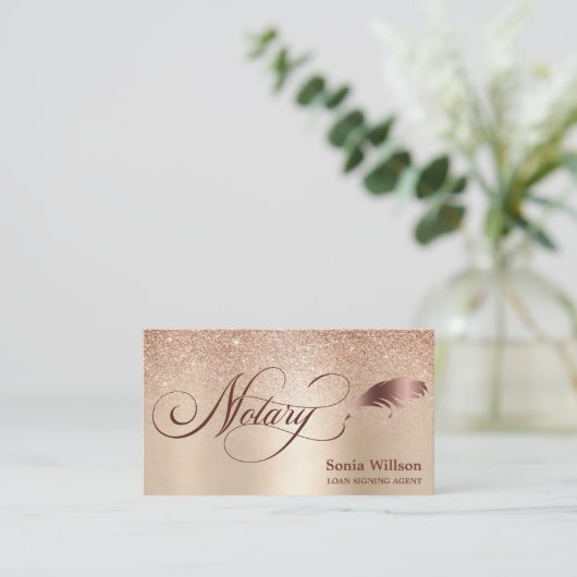 Notar Signing Agent Moderner Beruflicher Busi Visitenkarte (Stehend Vorderseite)