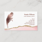 Notar Signing Agent Moderner Beruflicher Visitenkarte (Rückseite)