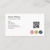 Notar Signing Agent Moderner QR-Code Visitenkarte (Rückseite)