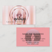 Notar Signing Agent Rose Gold Dripping Geschäft Visitenkarte (Vorne/Hinten)