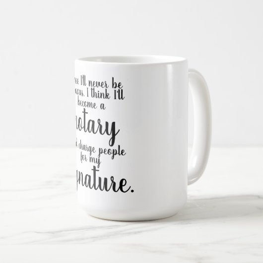 Notar-Tasse Kaffeetasse (VorderseiteRechts)