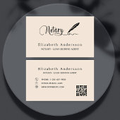 Notar Unterzeichnung Agent beige QR-Code Visitenkarte