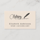 Notar Unterzeichnung Agent beige QR-Code Visitenkarte (Vorderseite)