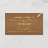 Notar Unterzeichnung Agent moderne Typografie Gold Visitenkarte (Rückseite)