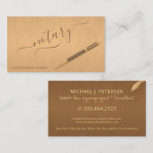 Notar Unterzeichnung Agent moderne Typografie Gold Visitenkarte (Vorne/Hinten)