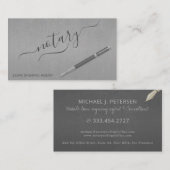 Notar Unterzeichnung Agent moderne Typografie Silb Visitenkarte (Vorne/Hinten)