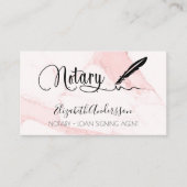 Notar Unterzeichnung Agent Rosa Marmor Foto QR Visitenkarte (Vorderseite)