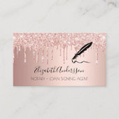 Notar Unterzeichnung Agent Rose Gold Foto QR Code Visitenkarte (Vorderseite)