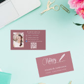 Notar Unterzeichnung Agent Rose Gold Foto QR Code Visitenkarte