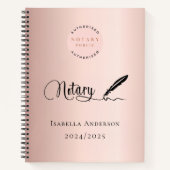 Notar Unterzeichnung Agent Rose Gold Notizblock (Vorderseite)